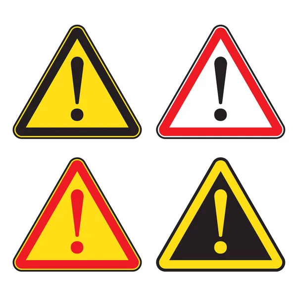Signe Danger Signe Avertissement Signe Attention Icône Danger Icône Avertissement — Image vectorielle