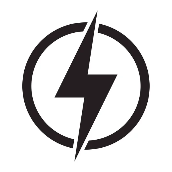 Blixtnedslag Elektrisk Ström Vektor Logo Designelement Energi Och Thunder Symbol — Stock vektor