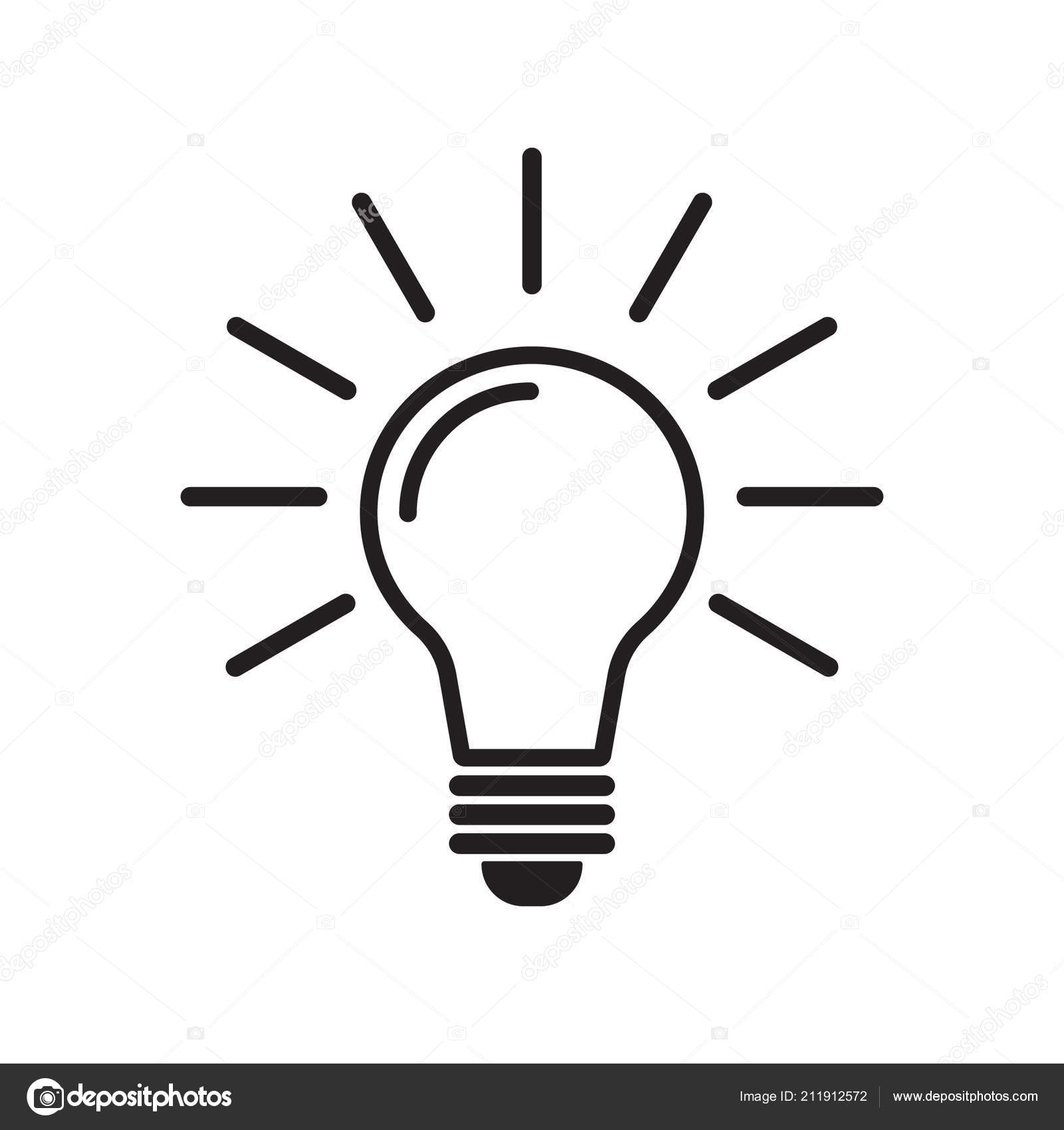 Light Bulb Line Icon Vector Isolated White Background Idea Icon Vector Image By C Dmvector Vector Stock