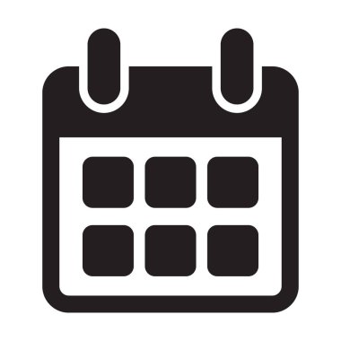 Düz takvim simgesi. Duvardaki takvim. Vektör illüstrasyonu.