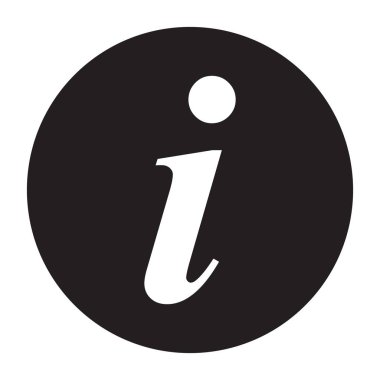 Bilgi işareti simgesi, bilgi simgesi, illüstrasyon vektör mektup