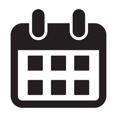 Düz takvim simgesi. Duvardaki takvim. Vektör illüstrasyonu.