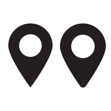 Haritalar PIN. Konumu harita simgesi. Konumu PIN. PIN simge vektör.