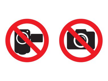 Fotoğraf makinesi ve video kırmızı yasağı dair işaret yok. Fotoğraf çekmek ve izin verilmeyen kayıt. Fotoğrafçılık bir iz yok. Video kamera yok.
