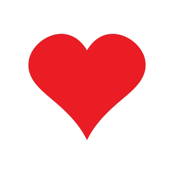 Icono Corazón Rojo Icono Amor — Vector de stock