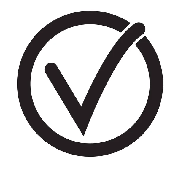 Marque Símbolo Del Vector Del Icono Marca Verificación Aislada Sobre — Archivo Imágenes Vectoriales