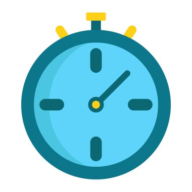 Kronometre simgesi düz tarzı, vector Illustrator