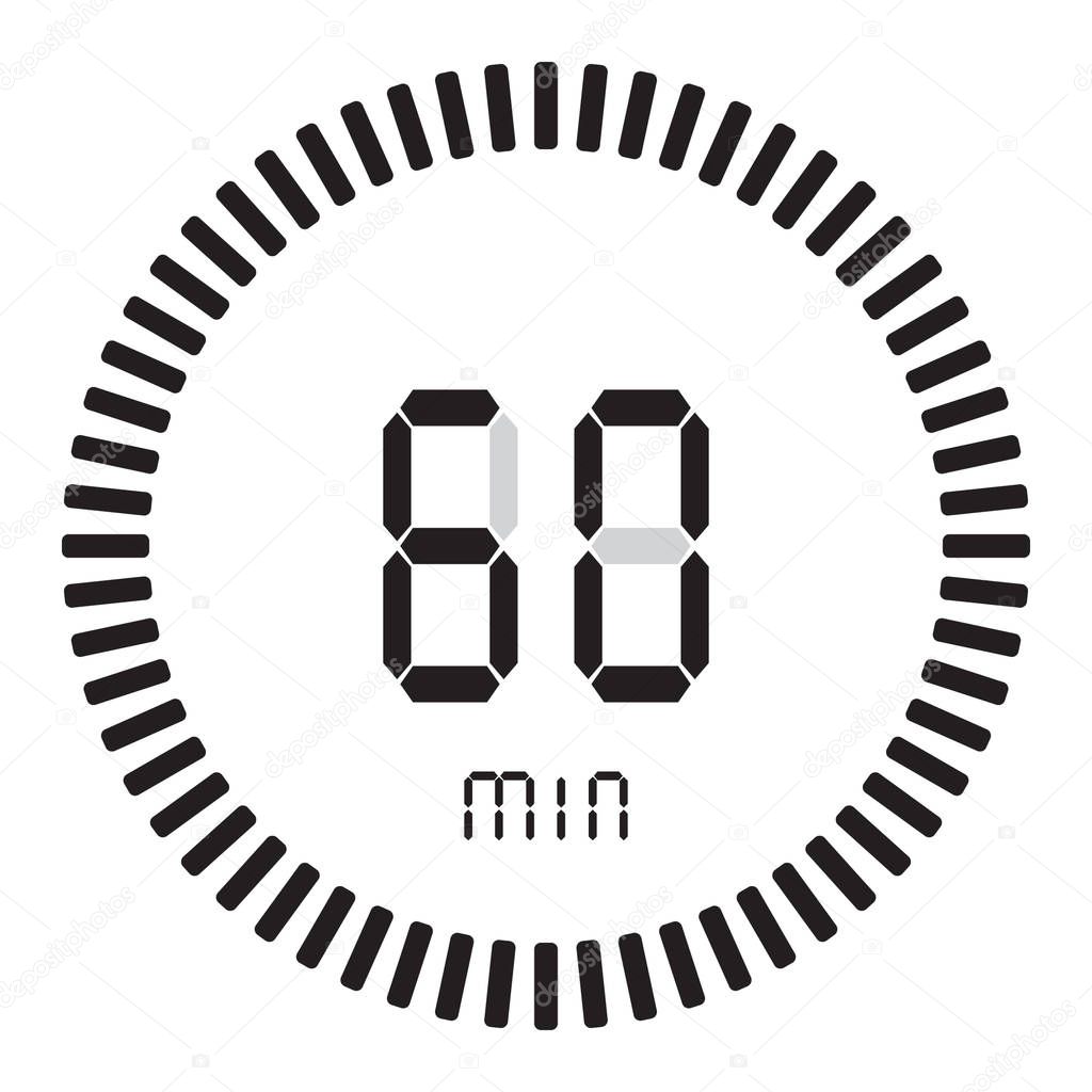 Temporizador Digital Minutos Hora Cronometro Electronico Con Una Esfera Degradada Vector de stock por DMVector 220968278