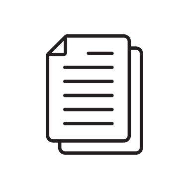 Belgeyi simge vektör. Basit düz sembolü