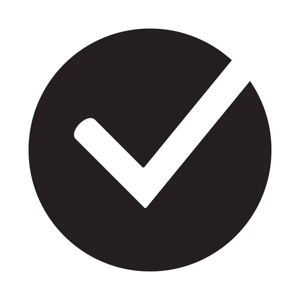 Comprueba Icono Marca Verificación Del Vector Símbolo Aprobado Icono Compruebe — Vector de stock