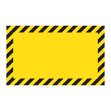 Çizgili arka plan dikkatli, potansiyel tehlike olarak uyarı, uyarı çapraz, vektör şablonundaki sarı ve siyah çizgili kenarlık sarı ve siyah renk imzala. İnşaat uyarı sınırı