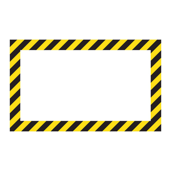 Warning striped frame, warning to be careful, potential danger, yellow & black stripes on the diagonal, vector template sign border yellow and black color. Construction warning border
