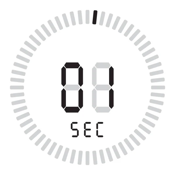 Timer Digitale Secondo Cronometro Elettronico Con Quadrante Gradiente Icona Vettoriale — Vettoriale Stock