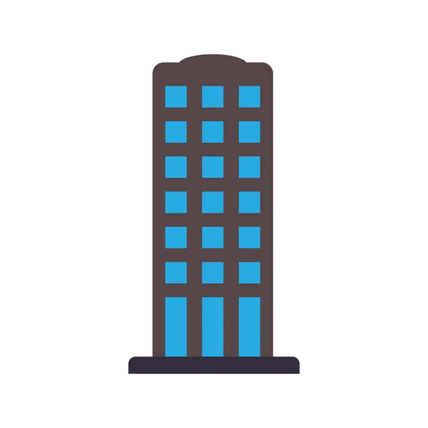 Icono Edificio Rascacielos Vectorial Ilustración Edificio Oficinas Apartamentos — Vector de stock