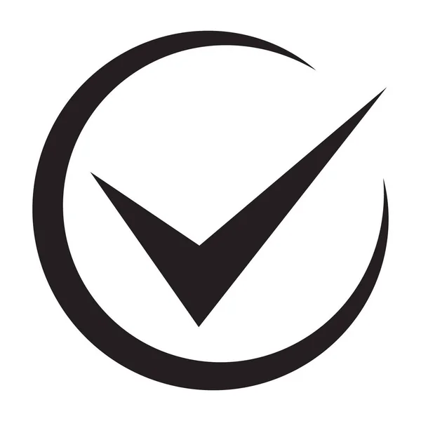 Marque Símbolo Del Vector Icono Marca Verificación Aislada Fondo Blanco — Archivo Imágenes Vectoriales