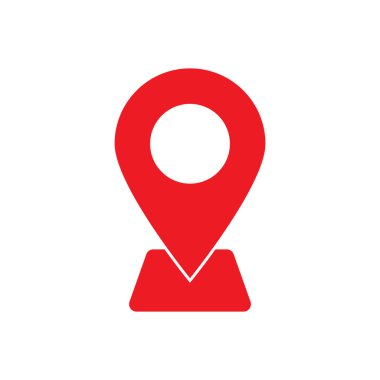 Harita simgesi üzerinde kırmızı PIN