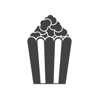 patlamış mısır ikonu vektör illüstrasyonu