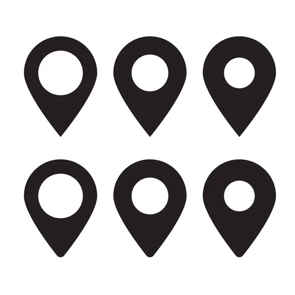 Mapas Pin Icono Mapa Ubicación Pin Ubicación Pin Vector Icono — Vector de stock