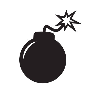 Bomb icon, vector illustration clipart