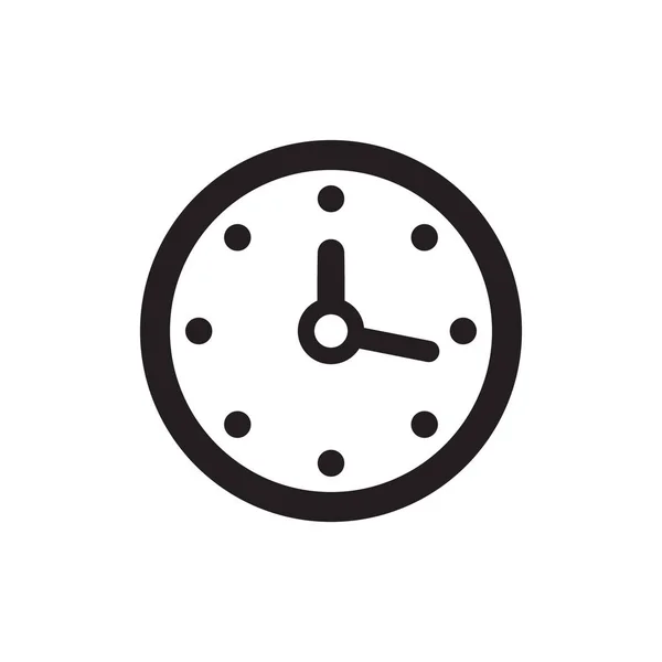 Icono Del Reloj Vector Icono Tiempo — Archivo Imágenes Vectoriales