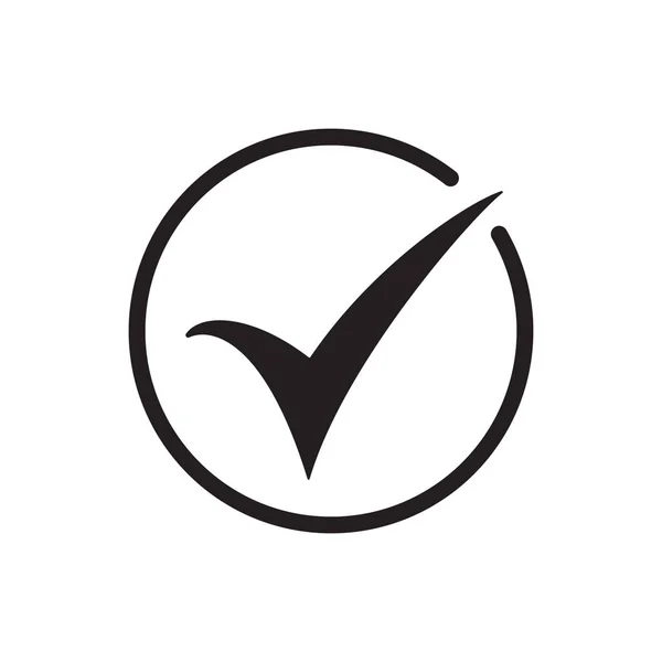 Marque Icono Símbolo Vector Marca Verificación Aislada Sobre Fondo Blanco — Archivo Imágenes Vectoriales
