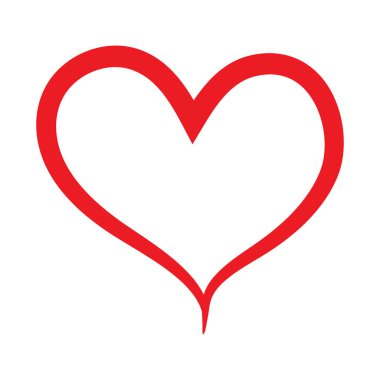 Hand drawn heart vector icon clipart