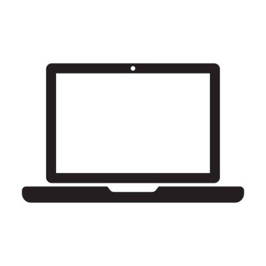 Dizüstü bilgisayar simgesi vektör çizimi