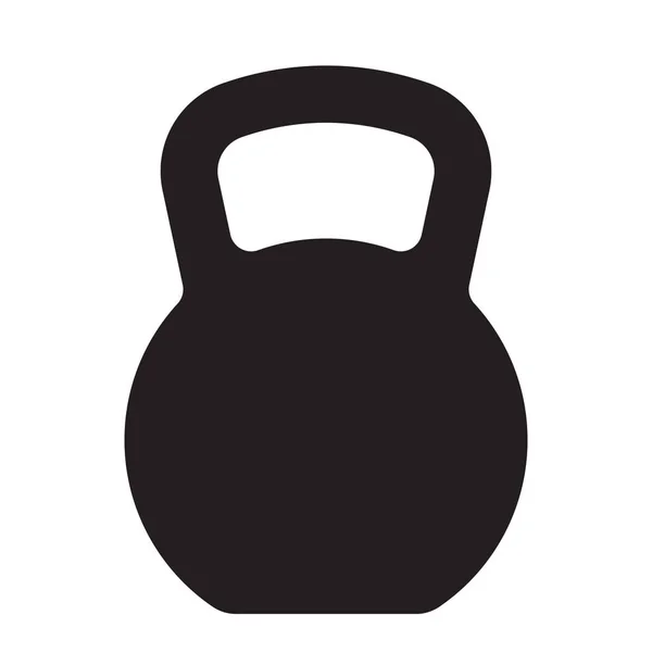 Kettlebell Icon Isolated White Background — Stock Vector