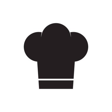 Chef şapka simgesini düz stil. Tencere kapağı vektör çizim üzerinde beyaz arka plan izole. Şef restoran iş kavramı.
