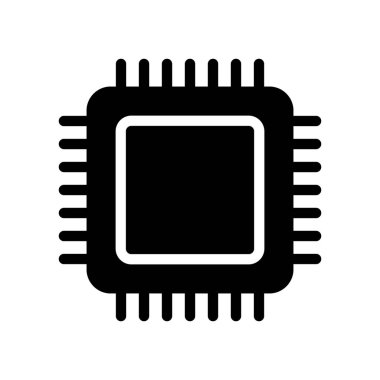 Cpu simge vektör illüstrasyonu