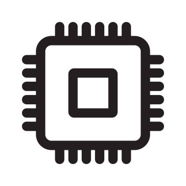 Cpu simge vektör illüstrasyonu