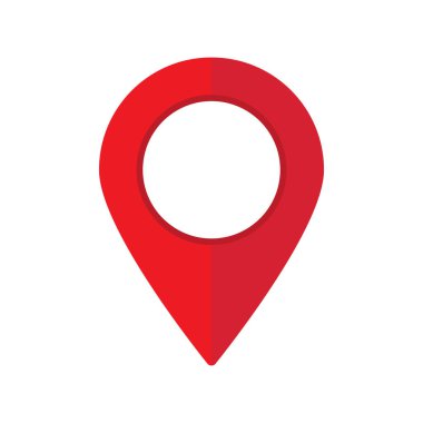 PIN simge vektör. Yer işareti Isolated beyaz arka plan. Navigasyon haritası, gps, yön, yer, pusula, ilgili kişi, arama kavramı. Düz için grafik tasarım, stil logosu, Web, UI, mobil uygulaması