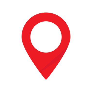 PIN simge vektör. Yer işareti Isolated beyaz arka plan. Navigasyon haritası, gps, yön, yer, pusula, ilgili kişi, arama kavramı. Düz için grafik tasarım, stil logosu, Web, UI, mobil uygulaması