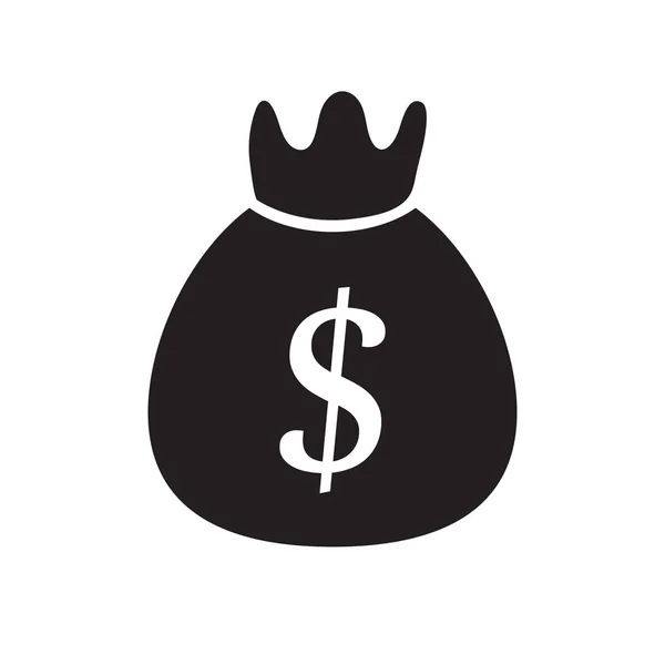 Geld Zak Vector Pictogram — Stockvector