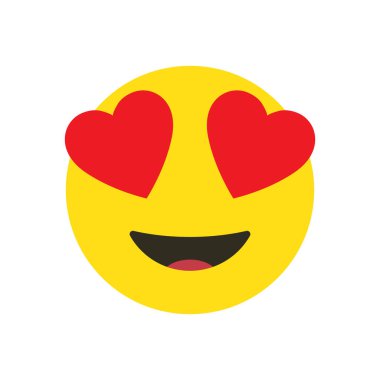 Aşk emoji simge tasarlamak vektör