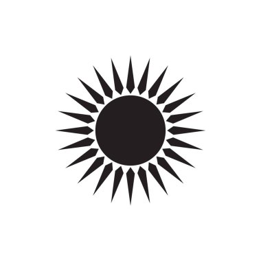 Güneş simge vektör izole