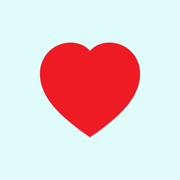 Icono Corazón Rojo Icono Amor — Archivo Imágenes Vectoriales