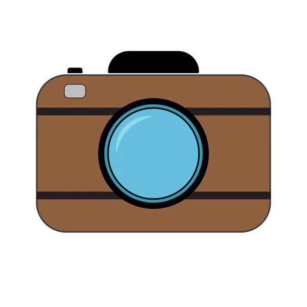 Camera Icon Flat Photo Camera Vector Isolated — Stock Vector