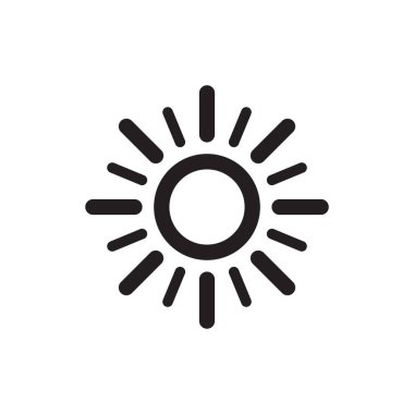 Güneş simge vektör izole