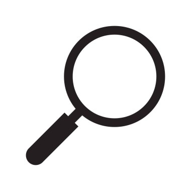 Arama simgesi. Büyüteç simgesi, vektör büyüteç ya da silindir işareti.