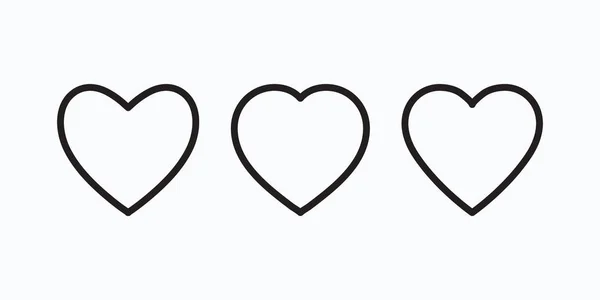 Nuevos Iconos Del Corazón Concepto Amor Iconos Lineales Delgada Línea — Vector de stock