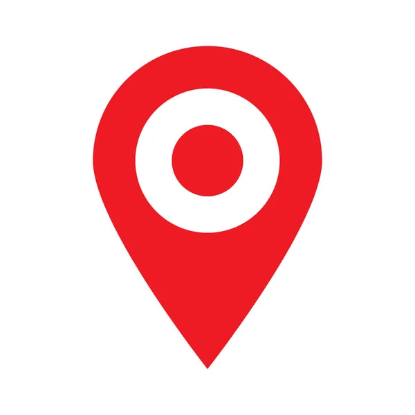 赤い地図ピン 位置情報アイコン 位置情報ピン ピンアイコンベクトル — ストックベクタ