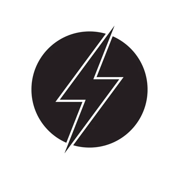 Rayo Elemento Diseño Del Logotipo Del Vector Energía Eléctrica Concepto — Vector de stock