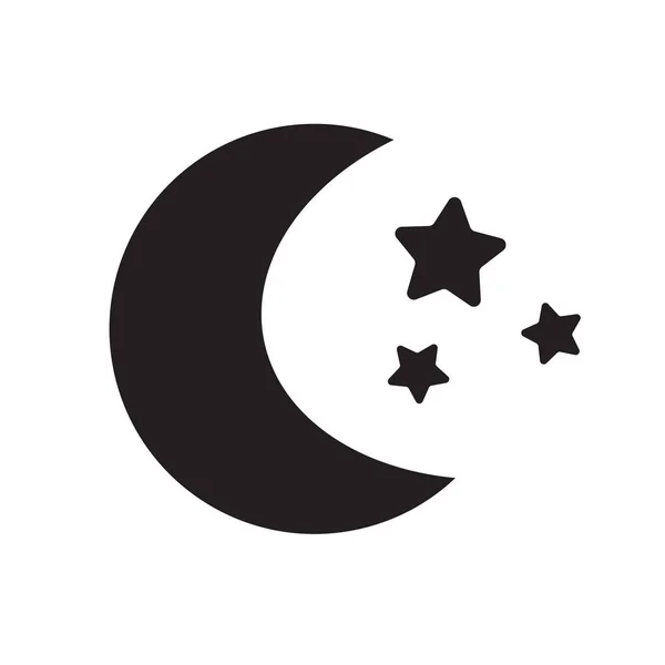 Icono Del Vector Lunar Sobre Fondo — Vector de stock