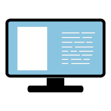 Monitör simgesini ekran ücreti ile