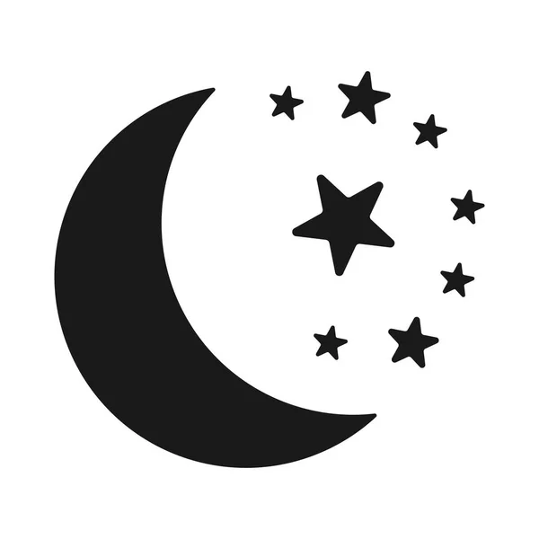 Icono Del Vector Lunar Sobre Fondo — Vector de stock