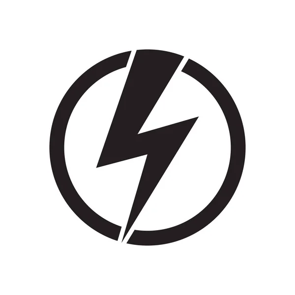 Electric Power Logo Design Element Energy Icon — Stock Vector