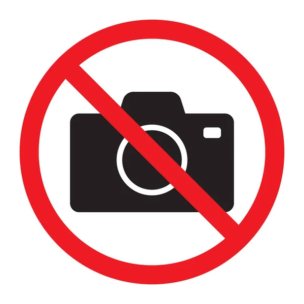 Permiten Cámaras Señales Prohibición Roja Sin Señal Cámara Tomar Fotos — Archivo Imágenes Vectoriales