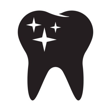 Diş beyazlatma simgesi, diş Parlatıcı yıldız simgesi