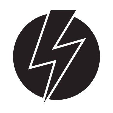 Enerji güç vektör simgesi beyaz arka plan üzerinde. Elektrik öğeleri.